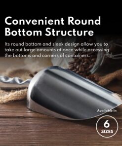 New Star Foodservice 34608 One-Piece Cast Aluminum Round Bottom Bar Ice Flour Utility Scoop, 85-Ounce, Silver (Hand Wash Only) 18 71BL9 9e L