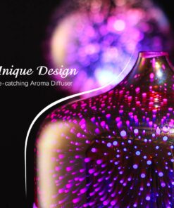 Porseme 500ml Essential Oil Diffuser 3D Glass Aromatherapy Ultrasonic Humidifier - Auto Shut-Off, Timer Setting, BPA Free for Home Hotel Yoga SPA Gift F2-500ml Rose Gold Giant 31 71BLJm9U1XL