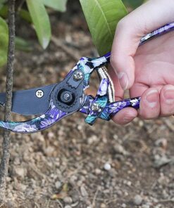 FLORA GUARD 3 Piece Aluminum Garden Tool Set - Trowel, Cultivator, Pruning Shear, Gift Set for Gardening Needs (Purple&Blue) Purple Floral 3-Piece 21 71BLQTAooKL