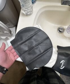 TYR Latex Swim Cap Black 17 71BLWAlLkBL