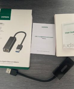 UGREEN USB to Ethernet Adapter for Laptop PC Gigabit USB 3.0 to 10 100 1000 Mbps Network Adapter USB A to RJ45 Wired LAN Adapter Compatible with Nintendo Switch MacBook Mac Mini Windows macOS Linux Black 38 71BLwhjzXBL