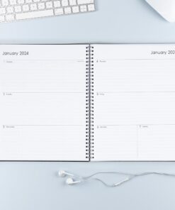Blue Sky 2024 Weekly and Monthly Planner, January - December, 8.5" x 11", Flexible Cover, Wirebound, Enterprise (144725) 8.5" x 11" New Version 13 71BMPgl7SRL