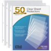 KTRIO Sheet Protectors 8.5 x 11 inch Clear Page Protectors for 3 Ring Binder, Plastic Sleeves for Binders, Top Loading Paper Protector Letter Size, 50 Pack 18 71BMioniIAL
