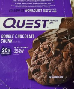 Quest Nutrition Double Chocolate Chunk Protein Bars, High Protein, Low Carb, Gluten Free, Keto Friendly, 12 Count 37 71BMjvTWmJL