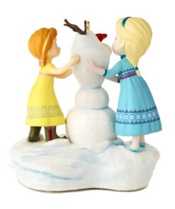 Alternative view of Hallmark Keepsake Disney Frozen Anna and Elsa Build a Snowman Musical Ornament - Blue, White