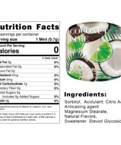 Velamints Sugar Free Mints - Breath Mints Tin Expressions Coconut Lime - Aspartame-Free Sweetened with Stevia, 20 Gram (Pack of 6 Tins) 8 71BNATsQ7sL