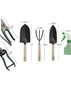 8-Piece Garden Hand Tool Set - Canvas Tote Gardening Tool Kit with Snip, Pruner, Rake, Trowel, Shovel, Spray Bottle, and Soft Wire Tie by Pure Garden 7 Piece 14 71BO31uvRoL