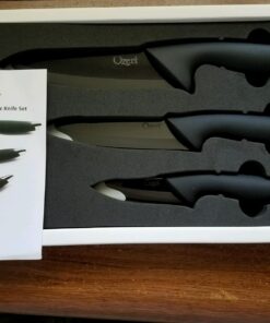 Ozeri Elite Chef Black 3-Piece Ceramic Knife Set 3-Piece Set 80 71BO7gS3o1L