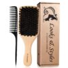 Boar Bristle Hair Brush, 100% Pure Boar Bristle Paddle Brush for Women Men Kids Thin, Fine, Long, Curly or Any Type of Hair, Restore Shine & Texture and Makes Hair Smooth & Health 38 71BP2zvkxIL