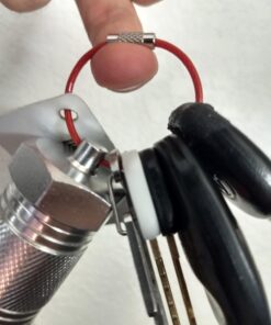 Keychain, Wisdompro 20 Pack of 4.3 Inches Stainless Steel Wire Ring 2mm Cable Loop Rings for Hanging Luggage Tag, Keyrings and ID Tag Keepers (Pack of 20-4.3 inch) 6-color 4.3" 20Pack 21 71BPqXpI jL