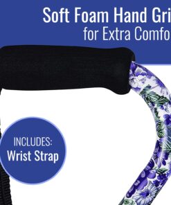 Briggs Offset Foam Grip, Offset Cane, Purple Flowers 12 71BQ7VZ0QCS