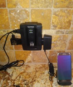 CyberPower CSP600WSU Surge Protector, 1200J/125V, 6 Swivel Outlets, 2 USB Charging Ports, Wall Tap Design, Black 38 71BS BqnclL