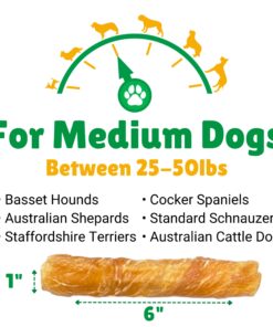 Lucky Premium Treats Chicken Wrapped Rawhide – All-Natural Rawhide and Chicken Dog Treats, Gluten Free Premium Medium Dog Treats (32 Chews) 32 Count (Pack of 1) 12 71BSSkX341L