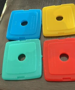 Cool Coolers By Fit & Fresh 4 Pack Slim Ice Packs, Quick Freeze Space Saving Reusable Ice Packs for Lunch Boxes or Coolers, Multi Colored Multicolor 4 PK 38 71BSgHUdqLL