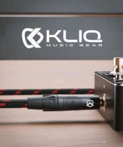 Alternative view of KLIQ Guitar Instrument Cable, 10 Ft - Custom Series with Premium Rean-Neutrik 1/4" Straight Gold Plugs, Black/Red Tweed 10 Ft, Straight to Same