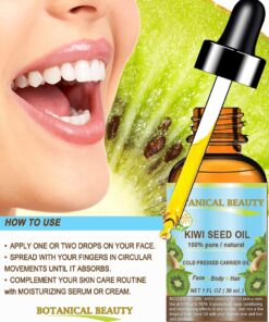 Botanical Beauty KIWI SEED OIL. 100% Pure/Natural/Undiluted/Virgin Cold Pressed Carrier oil. 0.5 Fl.oz.- 15 ml. by CHATEAU COSMETICS 0.5 Fl Oz (Pack of 1) 18 71BStY3ZzIL