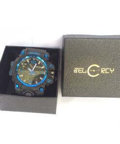 Alternative view of Jelercy Boy Dual Dial Analog Digital Watch 5 ATM 50M Waterproof Shock Oversized Face Running Sports Watches for Men,Blue