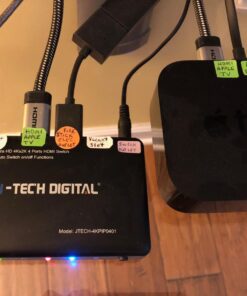 J-Tech Digital 4K@30HZ 4-Port HDMI Switch with PIP, IR, HDCP1.4 Wireless Remote Control, and Auto Switch ON/OFF Functions with Control4 Driver Available 38 71BThH9IxAL