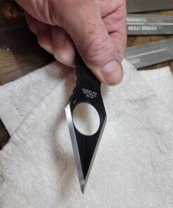 MTech USA – Fixed Neck Knife - Black Blade and Handle, Full Tang, Includes Nylon Fiber Sheath w/ Pocket Clip and Ball Chain - Hunting, Camping, Survival, Tactical, EDC – MT-588BK 30 71BUaSI OHL