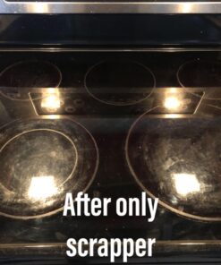 Cerama Bryte Combo Kit POW-R Grip, Scraper, Pad & Removes Tough Stains Cooktop and Stove Top Cleaner for Glass - Ceramic Surfaces, 10 Ounces, 4 Piece 50 71BVG7skwmL