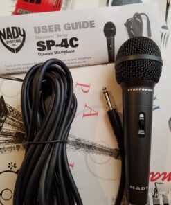 Nady SP-4C Dynamic Neodymium Microphone - Professional vocal microphone for performance, stage, karaoke, public speaking, recording - includes 15' XLR-to-1/4" cable 13 71BVdQ9ejlL