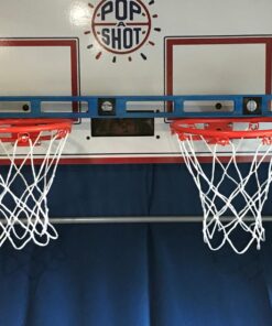 Pop-A-Shot - Home Dual Shot | Arcade Basketball Fun at Home | Infrared Sensor Scoring | 16 Game Modes | 7 Balls | Foldable Storage | for All Players Blue and White 39 71BW9Nn3lL