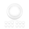 PARMIDA (12 Pack) 5/6 Inch Dimmable LED Disk Light Surface Flush Mount 15W, UL Listed, Recessed Retrofit Ceiling Lights, Energy Star, Installs into Junction Box Or Recessed Can,1050lm - 3000K 3000k (Soft White) 19 71BWCUkWx5L