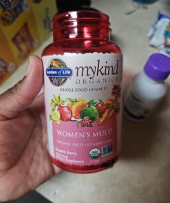 Garden of Life mykind Organics Women's Gummy Vitamins - Berry - Certified Organic, Non-GMO, Vegan, Kosher Complete Multi - Methyl B12, C & D3 - Gluten, Soy & Dairy Free, 120 Real Fruit Gummies 36 71BWqyhzAdL