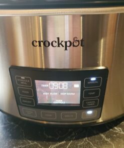 Crock-Pot 7 Quart Portable Programmable Slow Cooker with Timer and Locking Lid, Stainless Steel 72 71BXgM5X8VL