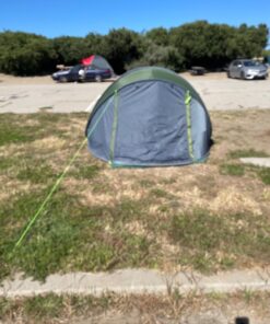 4 Person Easy Pop Up Tent Waterproof Automatic Setup 2 Doors-Instant Family Tents for Camping Hiking & Traveling Green & Grey 110*78*51'' 45 71BXkEW8QfL