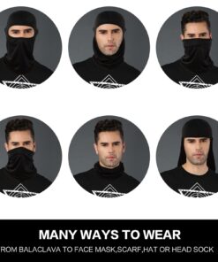 SUNLAND Black Balaclava Motorcycle Cycling Bike Bandana Hiking Skateboard Head Sock Large 26 71BYgrMFYaL