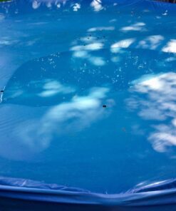 INTEX 28031E Pool Cover: For 12ft Round Metal Frame Pools – Includes Rope Tie – Drain Holes – 10in Overhang – Snug Fit 12-Foot 24 71BZ3DcsqL