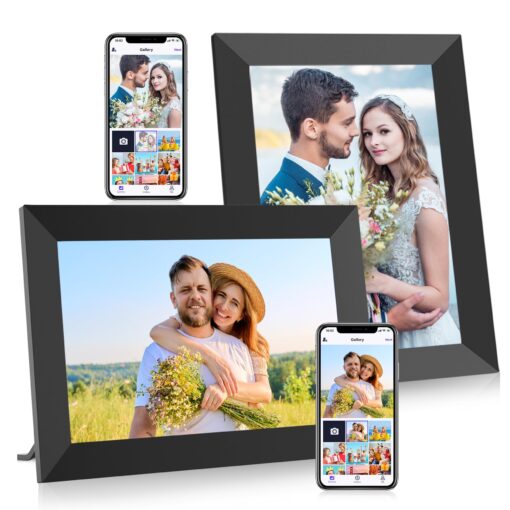 FANGOR 10.1 Inch WiFi Digital Picture Frame (2-Pack) with IPS HD Touchscreen, Smart Cloud Photo Frame with Built-in 32GB Storage, Auto Rotate, Wall Mount, Share Photos and Videos Anytime, Anywhere 2 Pack