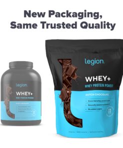 LEGION Whey Protein Powder Chocolate - Whey+ Isolate Protein Powder - Protein Isolate from Grass Fed Cows - Non-GMO, Lactose-Free, Sugar-Free Protein Powder Dietary Supplement (79 Servings) 78 Servings (Pack of 1) 15 71BZVI i4cL