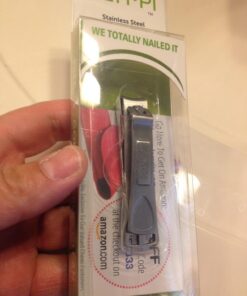 Clyppi Nail Clippers with Swing Out Nail Cleaner/Nail File - Fingernail Clippers / Toe Nail Clippers. Sharp Stainless Steel with Wide Easy Press Lever 53 71BbF60KnkL