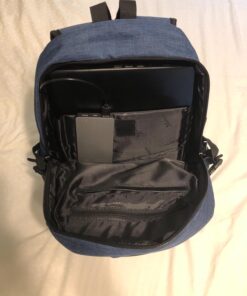 Mancro Laptop Backpack, 15.6 inch Business Backpack Water Resistant Laptops Backpack for Men Women Travel Backpack with USB Charging Port(Blue, 15.6 inch) Blue 57 71BcAH7oXL