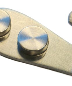 Door Stop (4 Pack) - Low Profile Wedge Shaped Rubber Door Stopper with Brushed Stainless Steel Handle and Hook Accessory by Everything is Play 4 Pack 8 71BcemlKpL