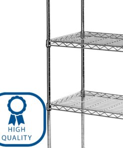 Seville Classics 5-Tier Steel Wire Shelving with Wheels, 30" W x 14" D, Chrome 5-Tier, 30" W x 14" D Silver 28 71Bd97zIUjS