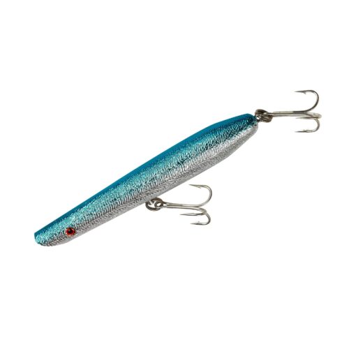 Cotton Cordell Pencil Popper Topwater Fishing Lure 7", 2 oz Chrome/Blue