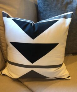 Woven Nook - Modern & Luxurious 18" x 18" Decorative Leather Throw Pillow Covers - Durable Quality & Machine Washable - 100% Polyester Faux Leather, Zulu Design - 4 Pack 18 x 18-Inch Zulu - Black, White, Grey, Brown, Neutral 30 71Bgb0gTozL 2