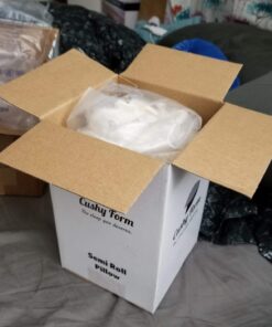 Cushy Form Bolster Pillow for Lumbar and Leg Support - 20.5 x 8 x 4.5 Inches Half Moon Memory Foam Cushion for Stomach, Back & Side Sleepers - Roll Pillows for Back and Neck w/Washable Cover Semi Roll - 4.5" 66 71BgmqAoOXL 1