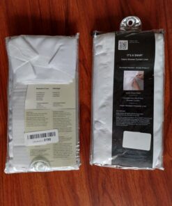 Title: Hookless® It’s A Snap!® Fabric Snap-In Shower Curtain Liner, Water-Repellant, Easy Install, White Color 70 x 54in 26 71Bgq0JLNTL