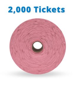 Indiana Ticket CO. 2,000 Pink Raffle Tickets Double Roll, 50/50 Raffle Tickets, Tickets for Events, Carnivals, Door Prizes, Drinks and More 10 71BgwzjiWCL