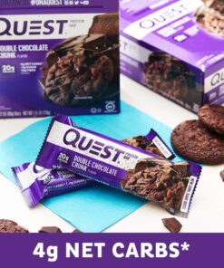 Quest Nutrition Double Chocolate Chunk Protein Bars, High Protein, Low Carb, Gluten Free, Keto Friendly, 12 Count 24 71Bh3RzEe4L