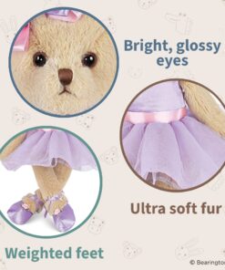 Bearington Tootsie Ballerina 15 Inch Teddy Bears for Girls - Ballerina Stuffed Animals - Dance Recital Gifts for Girls 15" Tootsie 16 71Bh3YUhZ5L