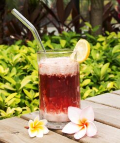 Alternative view of Glass Straws Clear Bent 9 inches x 10 mm Drinking Straws Reusable Straws Healthy Reusable Eco Friendly BPA Free 4 Pack with Cleaning Brush 4 Bent