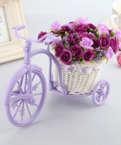 Louis Garden Nostalgic Bicycle Artificial Flower Decor Plant Stand (Purple) Purple 21 71BiQDomCL