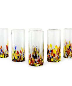 Novica Colorful Handblown Glass Highball Cocktail (Set of 6) 14 71BjXrTxwqL