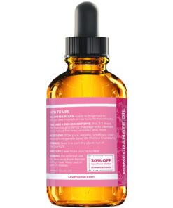Leven Rose Pomegranate Seed Oil, 100% Pure Unrefined Cold Pressed Antioxidant Moisturizer for Hair Skin and Nails 1 oz 1 Fl Oz (Pack of 1) 24 71Bjdp1YwML
