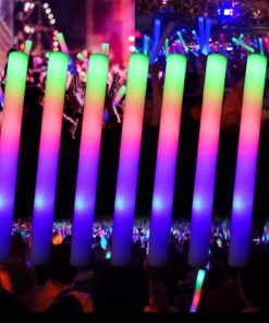 Alternative view of Taotuo 30 PCS LED Light Up Foam Sticks Party Favors Glow Sticks with 3 Modes for Parties, Weddings, Raves, Concert, Halloween